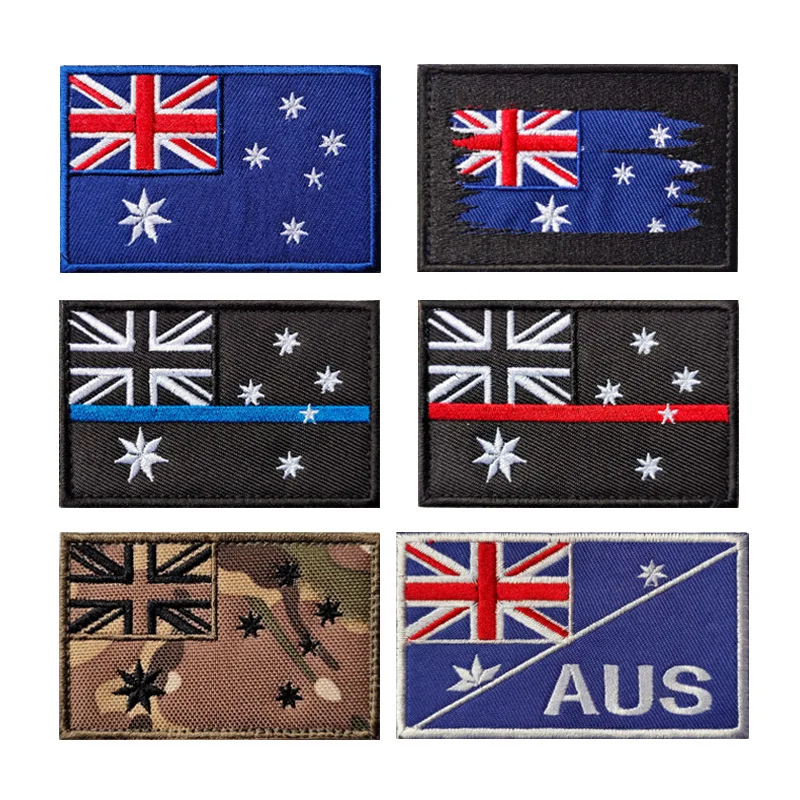 Embroidery In Australia - Bendera Australia IR tambalan reflektif applique