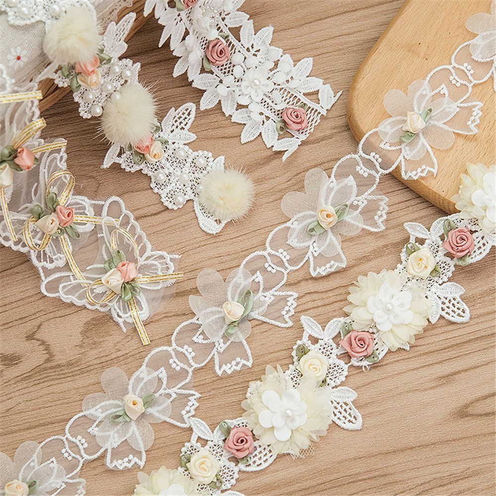 Embroidery Design 3D - Renda Bordir Bunga 3D, Bahan Renda