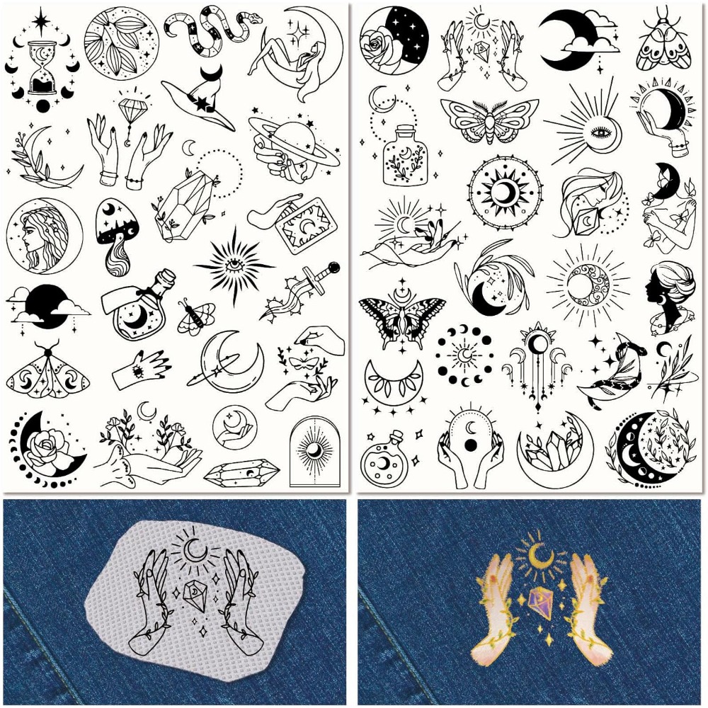 Embroidery Motif - 51 Buah Boho Bulan Matahari Larut