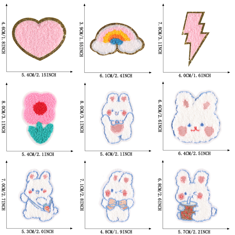 10pcs besi pada patch Lot Chen - Embroidery Design 3D ulasan dan harga