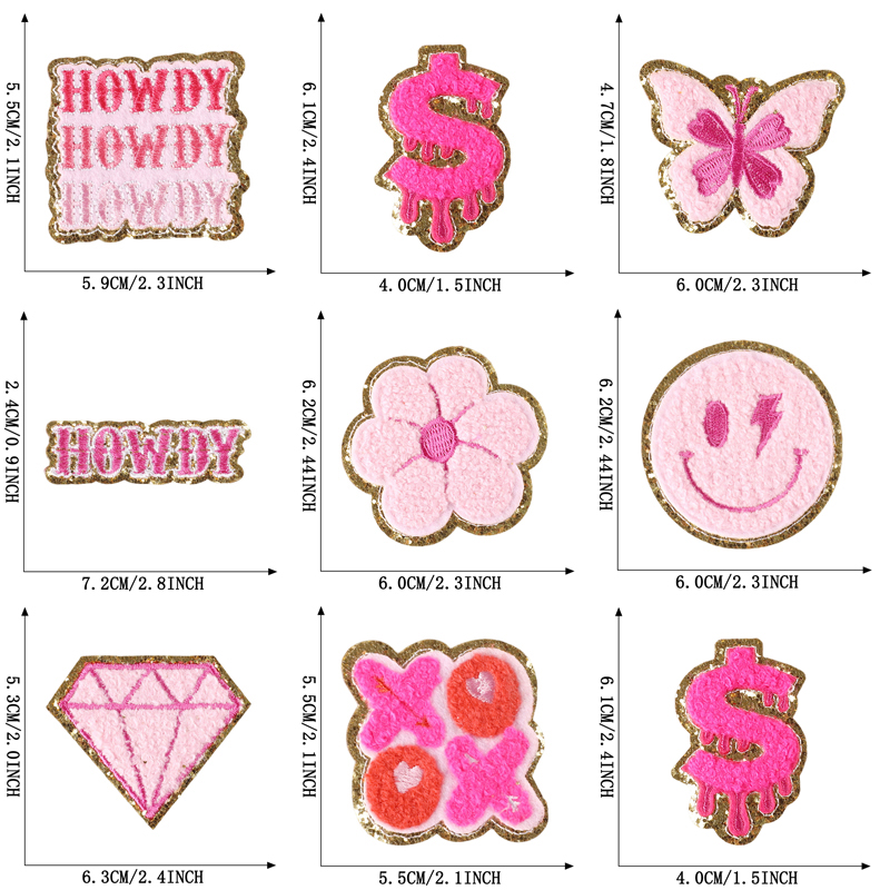 10pcs besi pada patch Lot Chen - Embroidery Design 3D ulasan dan harga