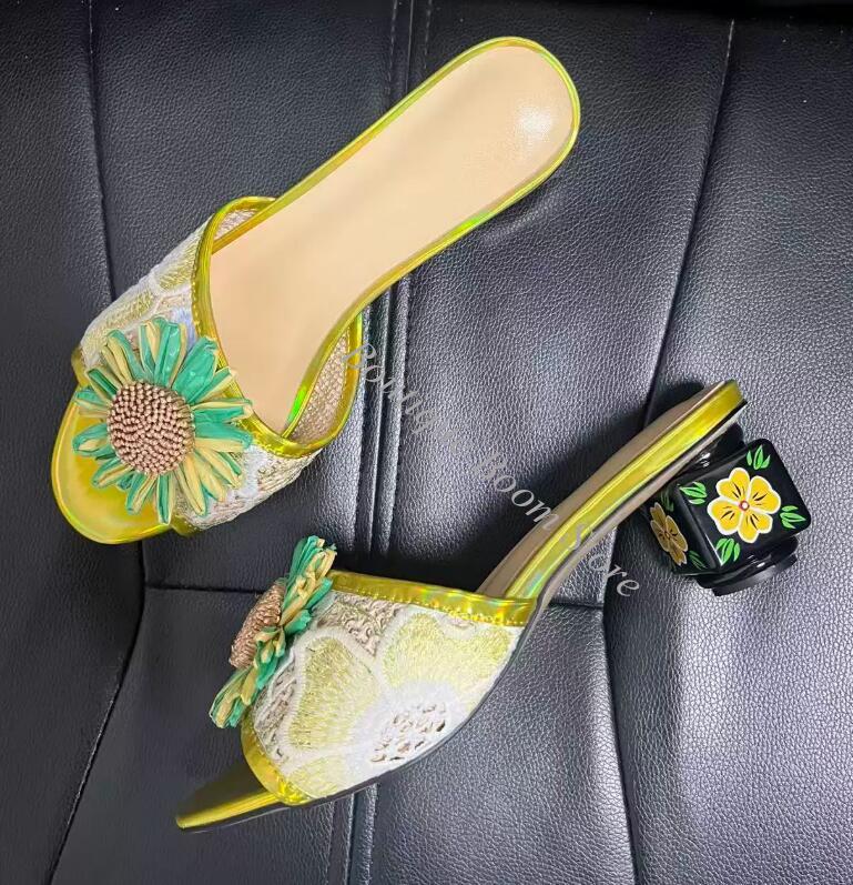Sandal Selop Wanita Bordir Bun - Embroidery Flower ulasan dan harga
