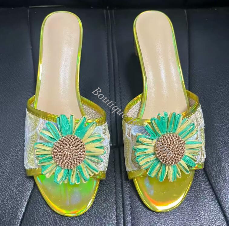 Sandal Selop Wanita Bordir Bun - Embroidery Flower ulasan dan harga