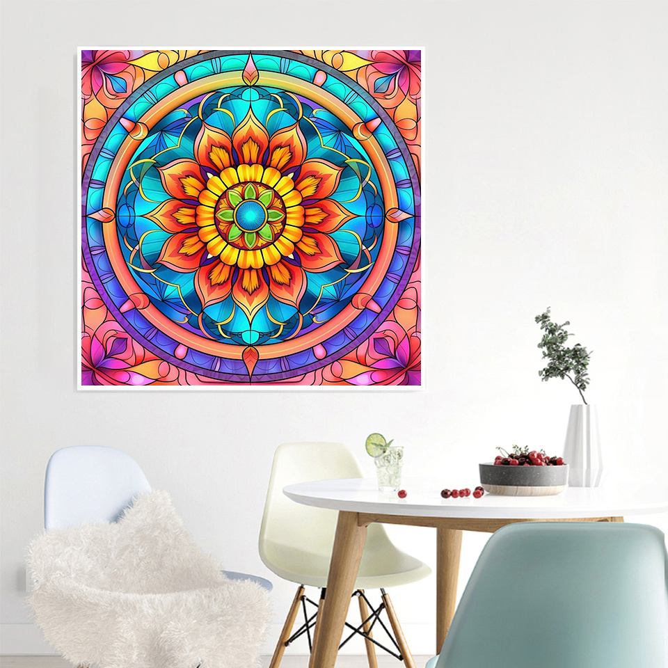 Lukisan Berlian Mandala Bunga  - Embroidery Flower ulasan dan harga