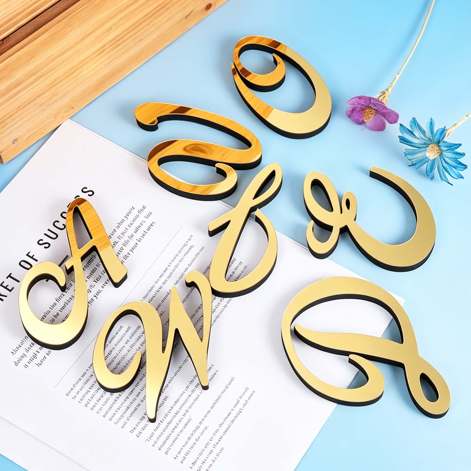 1pc Stiker Dinding Huruf Akril - Embroidery Writing ulasan dan harga
