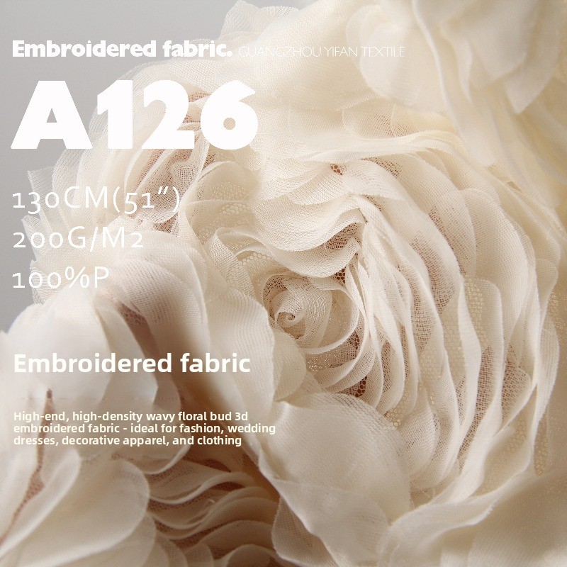 Kain Mesh Bordir Bunga 3D untu - Embroidery Design 3D ulasan dan harga
