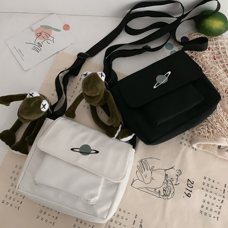 Tas kurir siswa kolase kasual  - Embroidery Motif ulasan dan harga