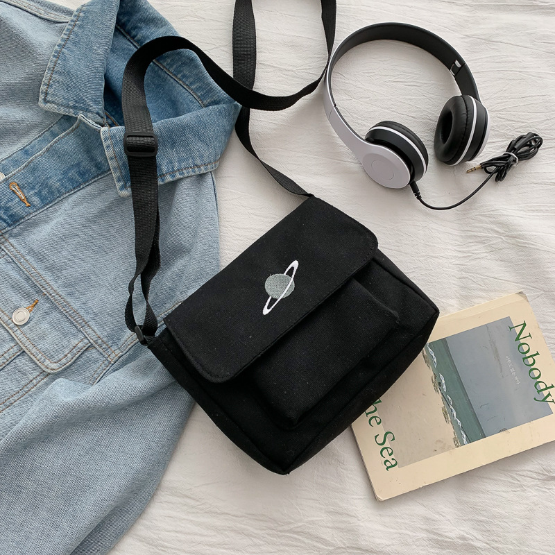 Tas kurir siswa kolase kasual  - Embroidery Motif ulasan dan harga