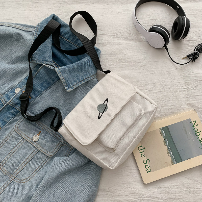 Tas kurir siswa kolase kasual  - Embroidery Motif ulasan dan harga