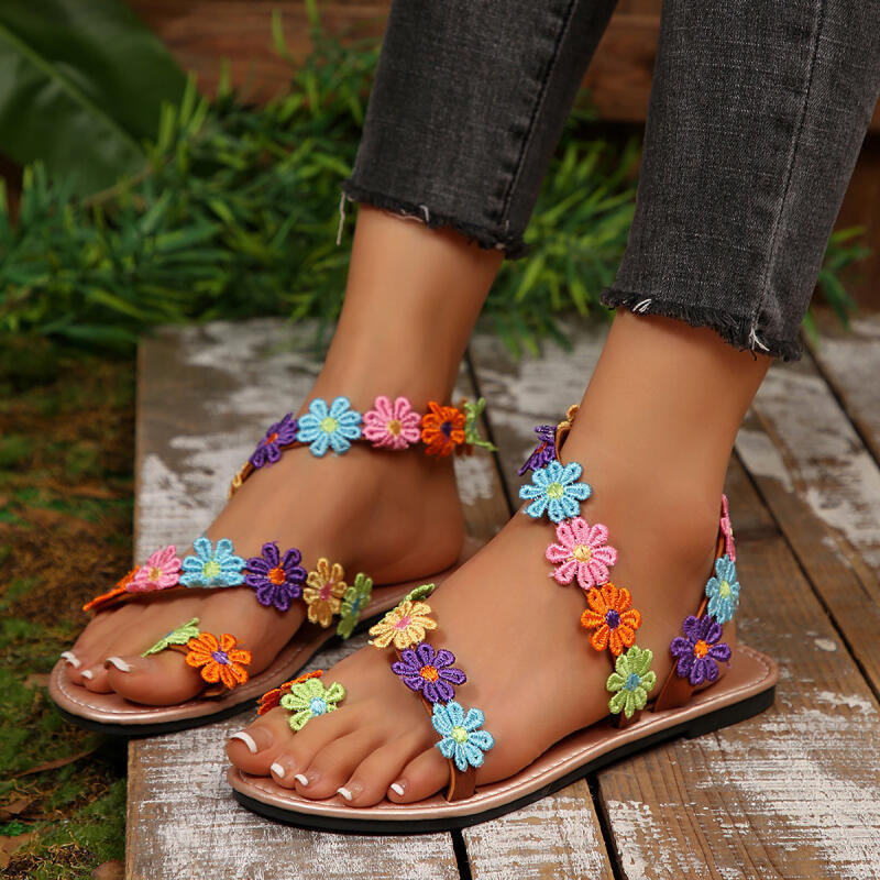 Sandal Wanita Bordir Bunga Boh - Embroidery Flower ulasan dan harga