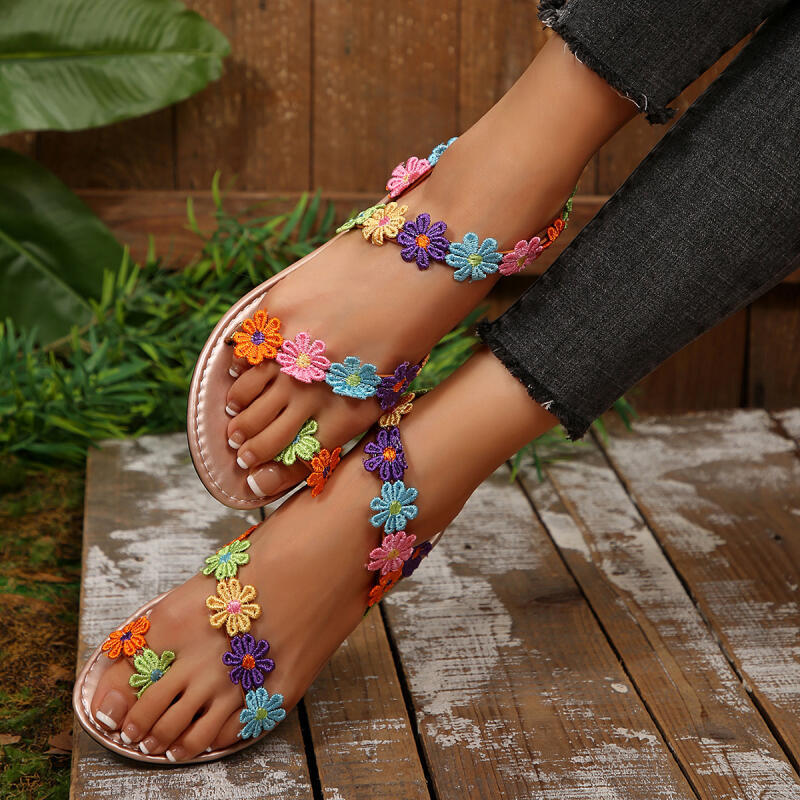 Sandal Wanita Bordir Bunga Boh - Embroidery Flower ulasan dan harga
