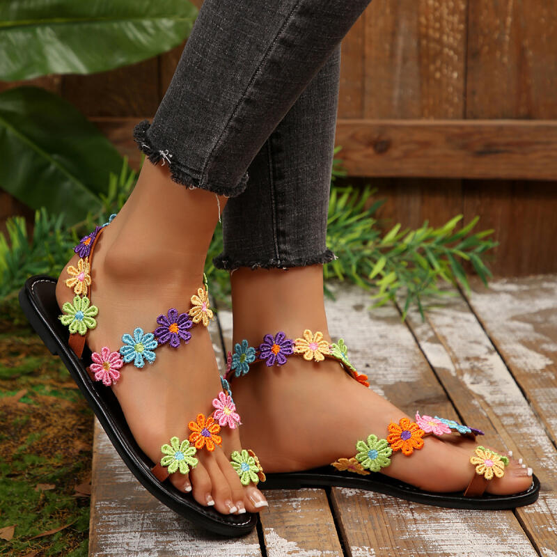 Sandal Wanita Bordir Bunga Boh - Embroidery Flower ulasan dan harga