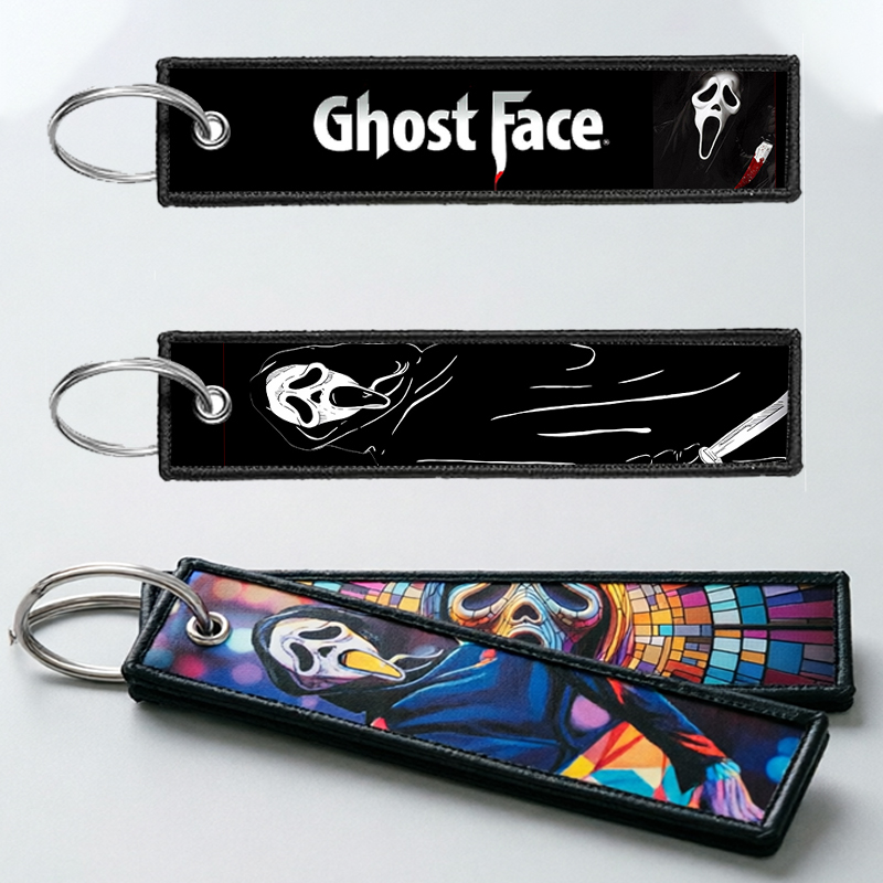 GHOST FACE Gantungan Kunci unt - Embroidery Ring ulasan dan harga