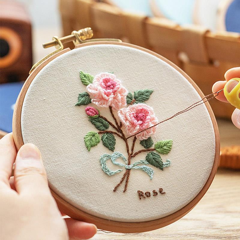 1 Buah Tempat Cincin Lingkaran - Embroidery Ring ulasan dan harga