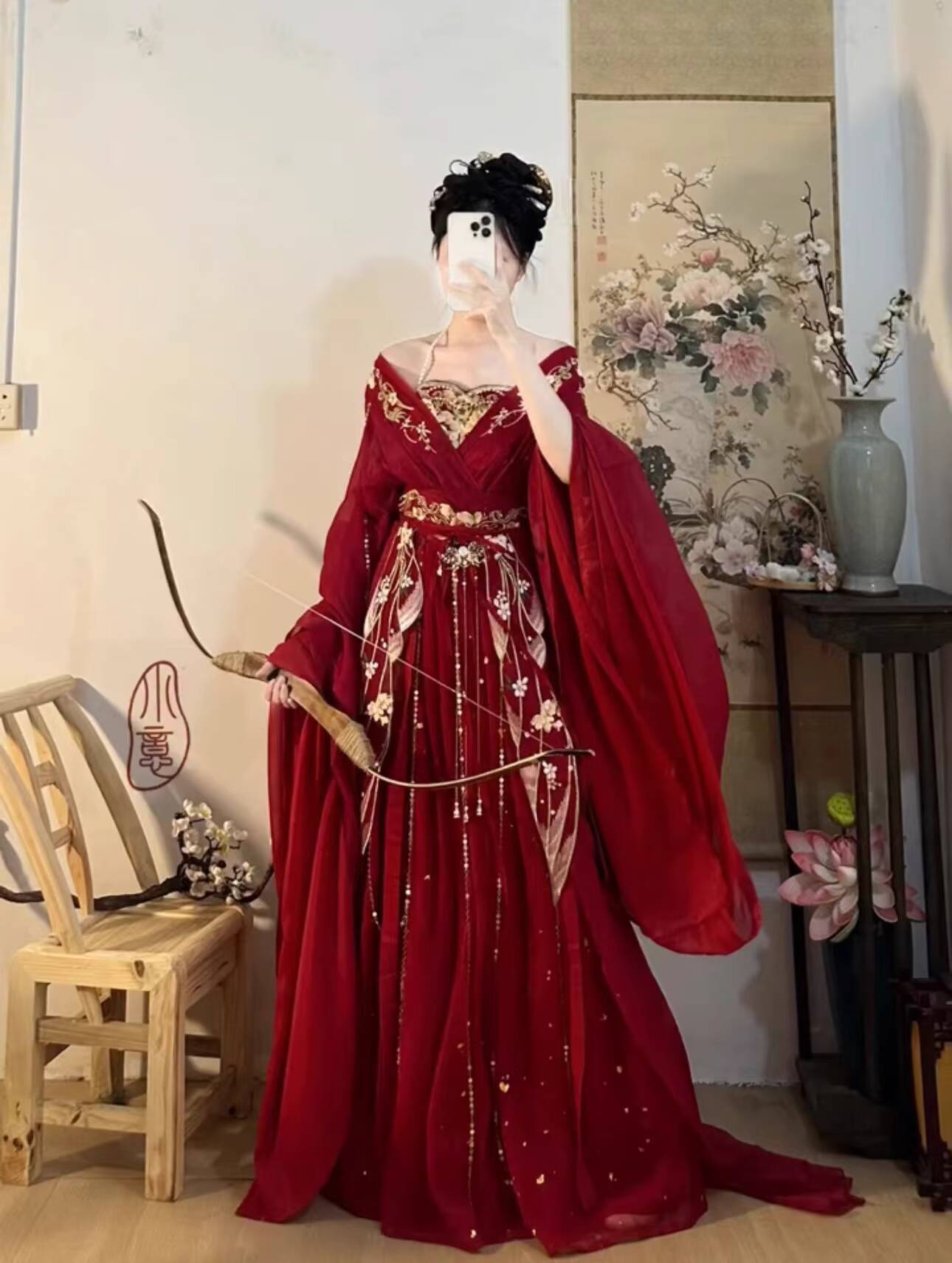 Hanfu Wanita Dinasti Utara Wei - Embroidery Flower ulasan dan harga