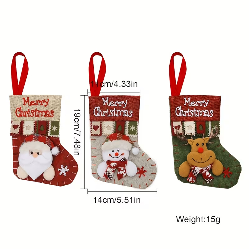 1 buah kantong dekorasi Natal, - Embroidery Design 3D ulasan dan harga