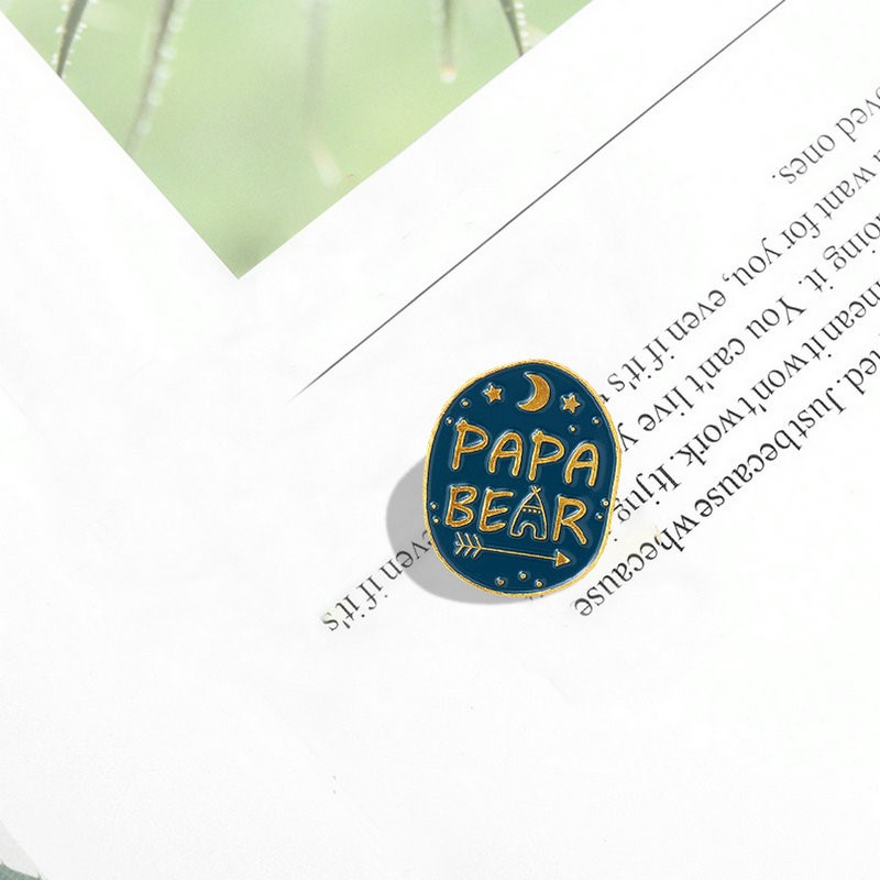 Mama Papa Bear Pin Enamel Kust - Embroidery Love ulasan dan harga