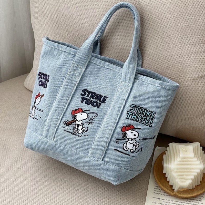 Tas Denim Komik Snoopy Baru, T - Embroidery Workshop ulasan dan harga