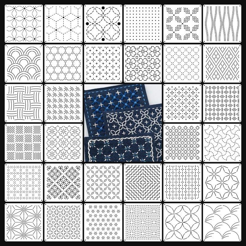 [J]9/32Pcs Template Bordir Sas - Embroidery Motif ulasan dan harga