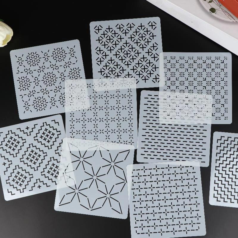 [J]9/32Pcs Template Bordir Sas - Embroidery Motif ulasan dan harga