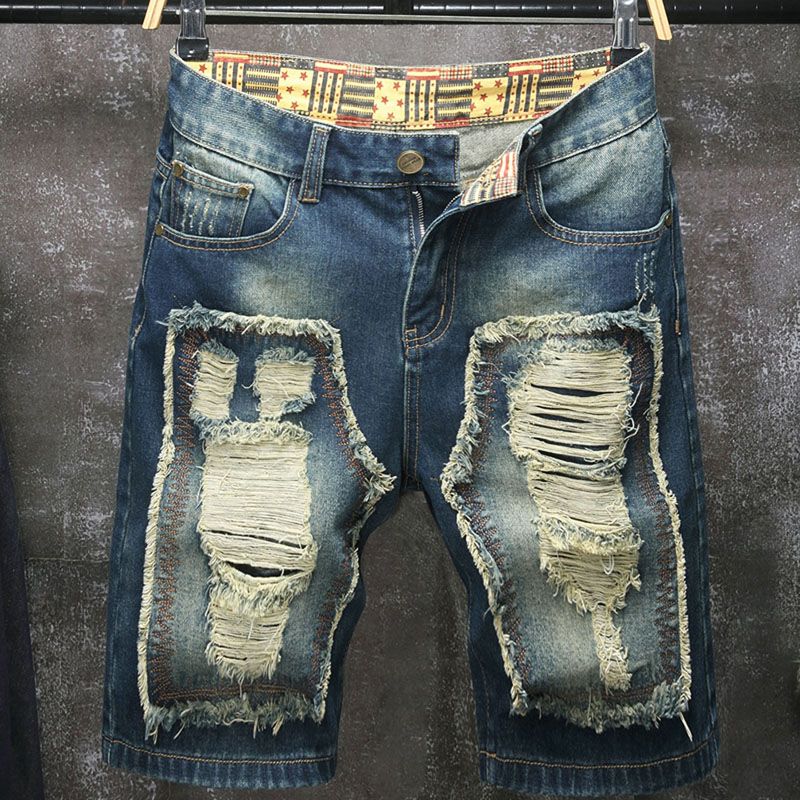 Celana pendek jeans pria berga - Embroidery Motif ulasan dan harga