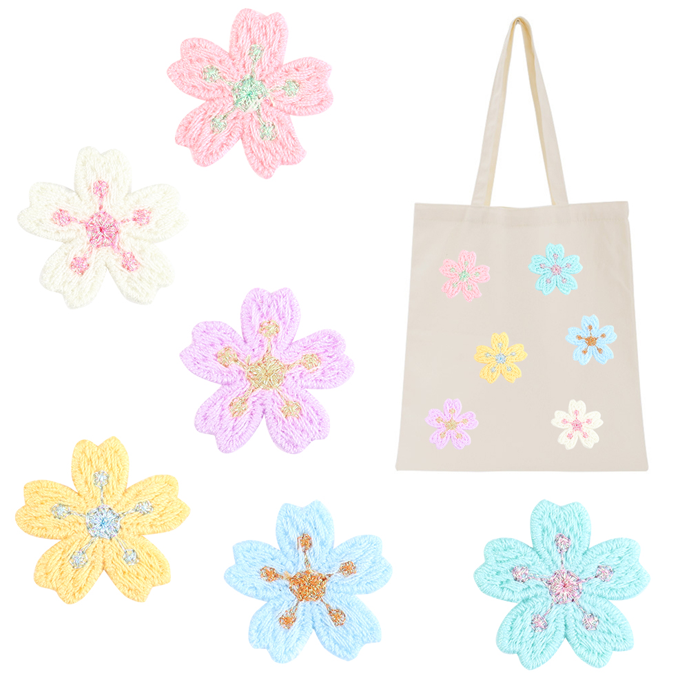 20 Buah/Lot Stiker Tambalan Pa - Embroidery Flower ulasan dan harga